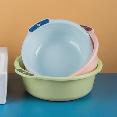 Velkokapacitní plastový lavor s dvojitými uchy pro domácí použití, ideální pro mytí zeleniny, koupel nohou a skladování