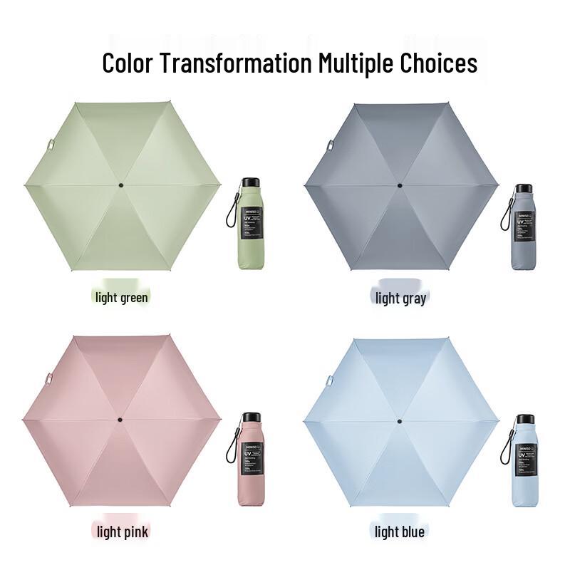 MINISO Портативный зонт с защитой от УФ-лучей gray