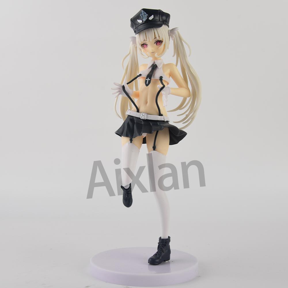 23cm Union Creative Anime Figure Angel Police Sexy Girl PVC Action Figure Uniform Figuine Collectible Model Toys Doll Gift
