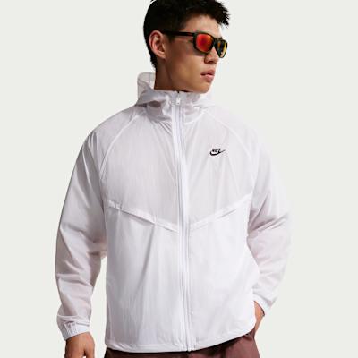 Nike Men's White/Black Windrunner Jackets Hooded Moderate Other Cm