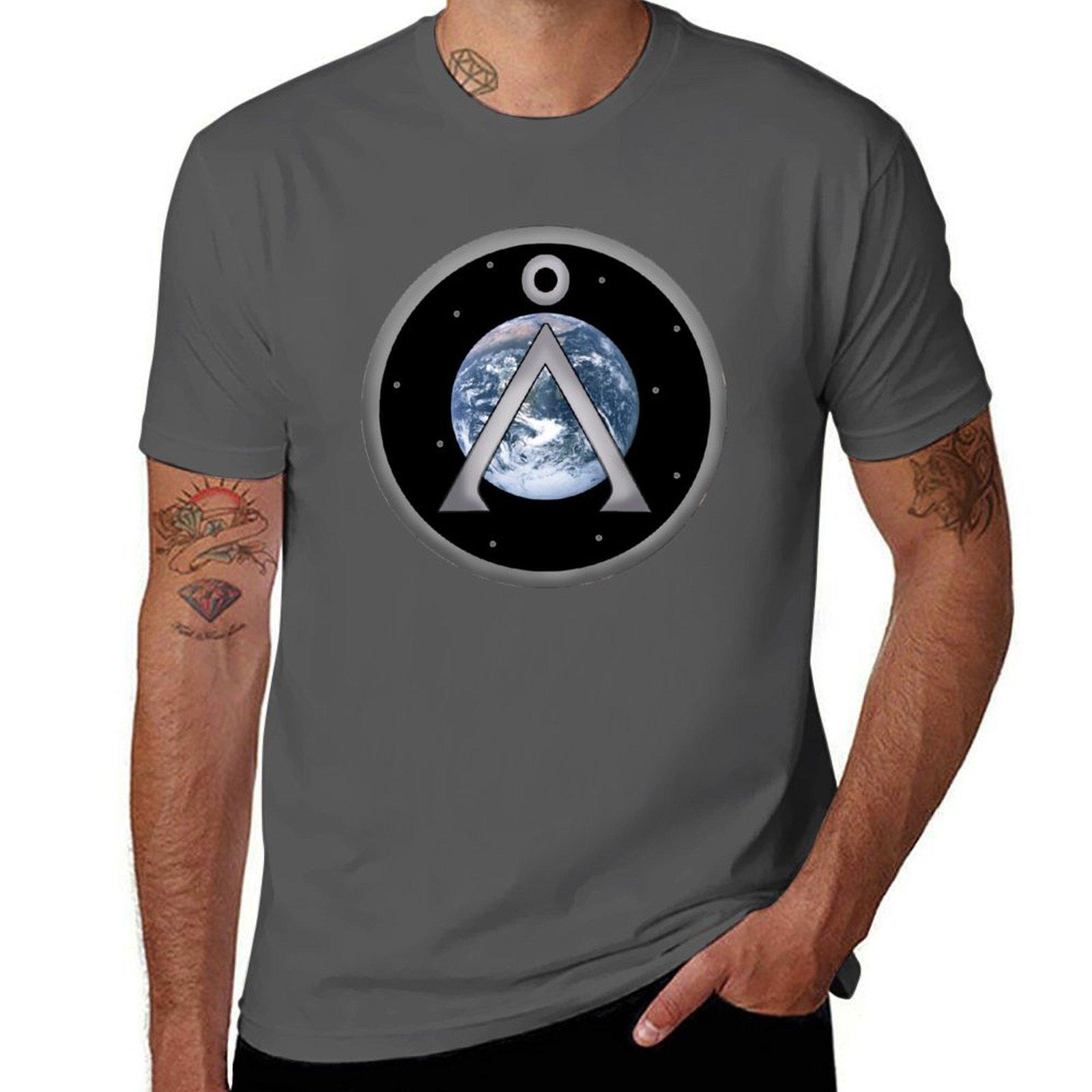 

Earth Patch T-Shirt t shirt man casual black cotton t-shirt plain for man package T-Shirt 4XL