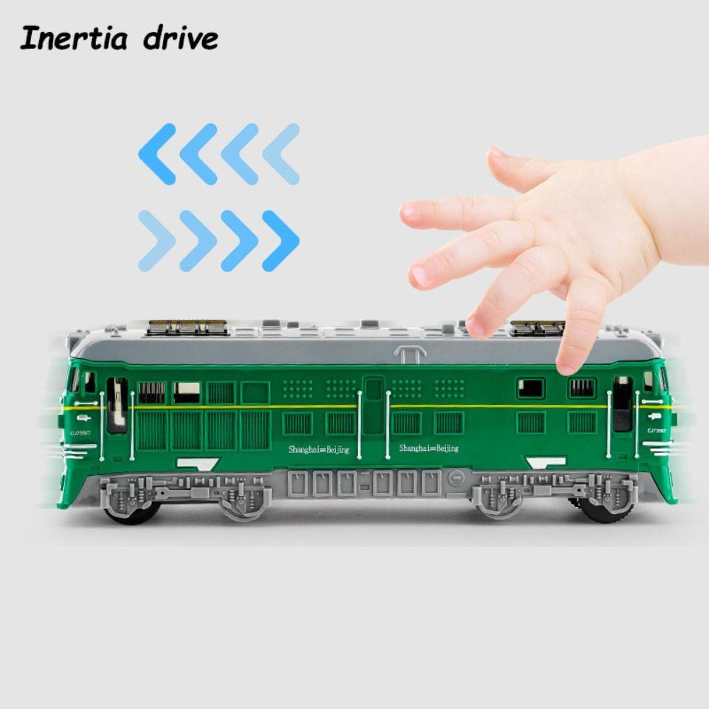 Simulation Scale Rail Vehicle Toy Miniature Train Car Toys Inertial Train Model Kids Toys