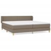 3126673 vidaXL Divan Bed with Mattress Taupe 200x200 Cm Fabric