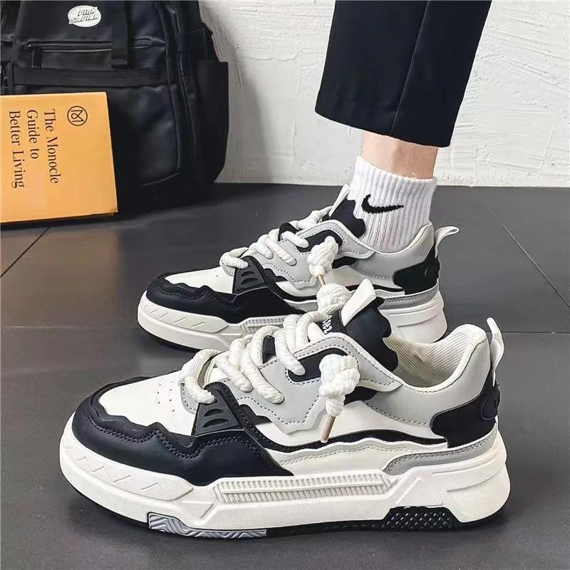 Fashion Men Sneakers Casual Running Shoes Outdoor Sport Shoes Summer Breathable Athletic Trainer Thick Base Height Increase Zapatillas