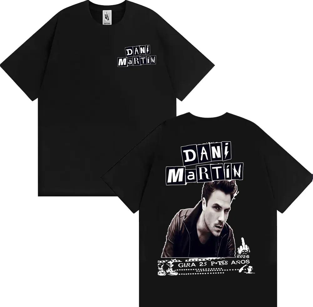 Singer Dani Fernandez La Jauria Album Tour T Shirts Men Women Casual Cotton Short Sleeve T-shirt Fashion Retro Oversized T Shirt