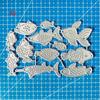 Fische Stanzformen für Kartenherstellung, Wal Metall Stanzschablone für DIY Scrapbooking Fotoalbum Prägepapierkarten Basteln Stanzteile