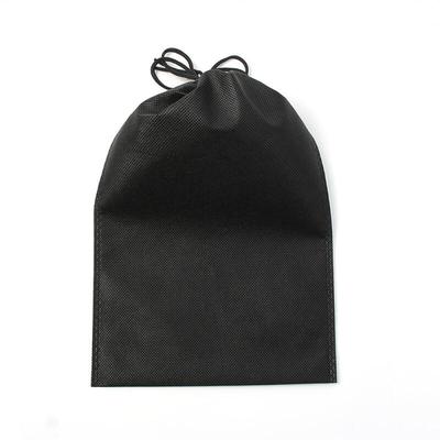 Double-sided String Non-woven Pouch 20p Set (22x32cm) (black)