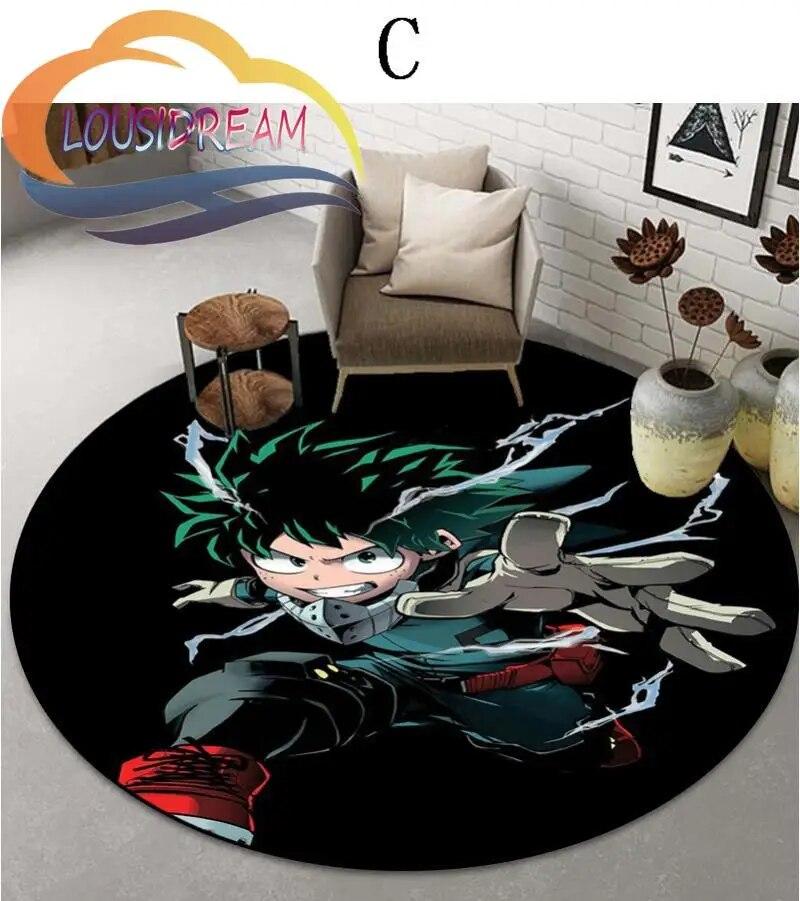 Cartoon My Hero Academia patternCarpet Round Carpet Home Decor Anti-slip  Area Rug {Customize Your Picture}