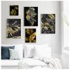Gold Plant Picture Home Decor Nordic Canvas Painting Wall Art Tropical Leaves Posters and Prints for Living Room Decor No Frame