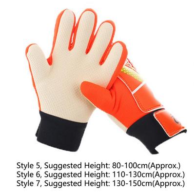 1 Pair Bright-colored Soccer Gloves Print Design Goalie Gloves Non-slip Protective Keep Training Goalkeeper Gloves