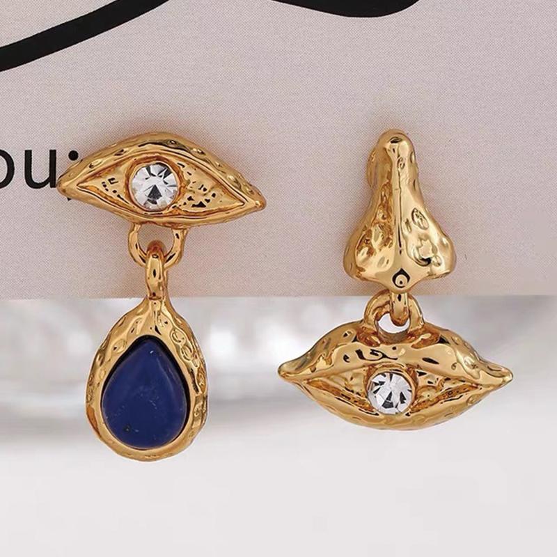 Vintage Devil's Eye Earrings Luxury Temperament Metal Earrings For Women Party Gifts