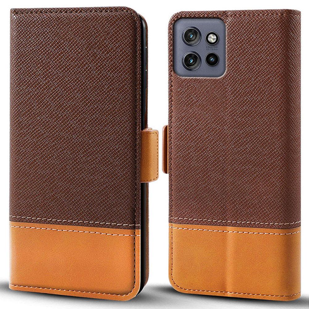 

For Motorola Edge 50 Neo 5G/Moto S50 5G/Thinkphone 25 5G Case Color Splicing PU Leather Wallet Phone Cover A