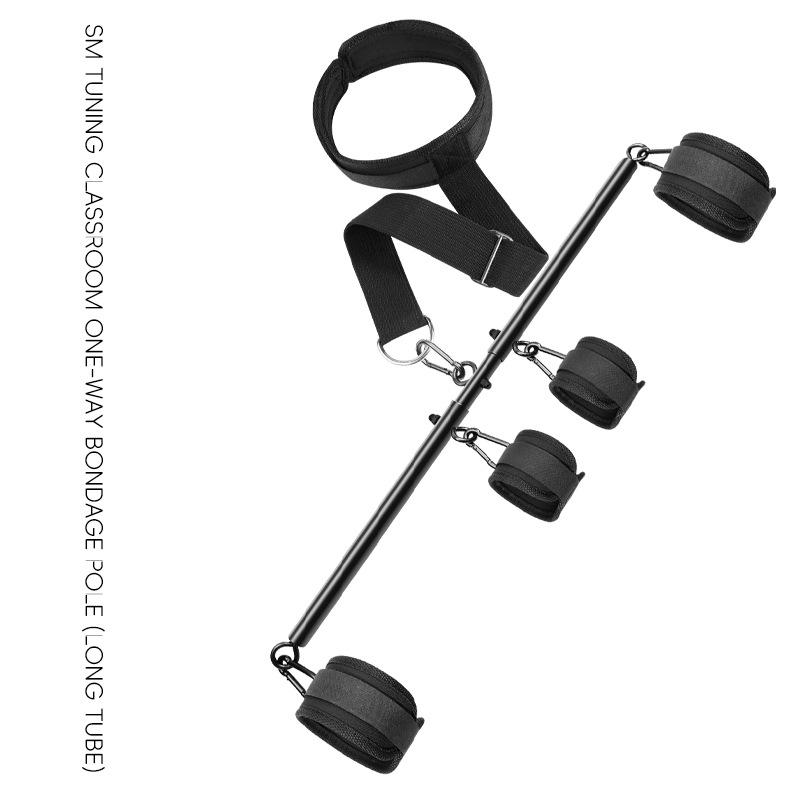 Rozpěrná tyč Bondage Sex Hračky Ženy Sex Bondage s pouty na zápěstí, kotníky a krk Restraint Kity pro páry SM Restraint Hry