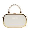 Trendy Pu Leather Small Square Shoulder Bag For Women With Stylish Lock Clasp