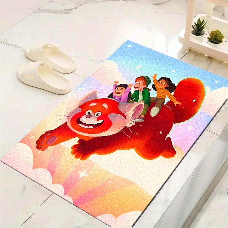 Cartoon Red Panda Carpet Rug for Living Room Bedroom Home Sofa Decoration,Kids Play Non-slip Floor Mat