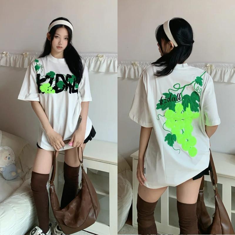 

Мужская повседневная футболка с короткими рукавами из хлопка с принтом и вышивкой на шее и флокированием 2XL