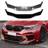 For 2018-2020 BMW 5 Series M5 F90 3pcs/Set Car Front Bumper Lip Chin Spoiler Carbon Black Bodykit Exterior Tuning Accessories