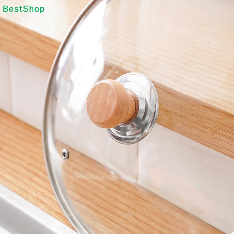 3 PCS Universal Pot Lib Knobs Caps Wooden Heat-Resistant Cooking Pan Lid Covers Replacement Lifting Handle Cookware Handgrip