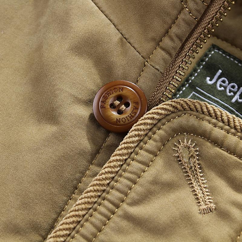 Men's Winter Cotton-padded Clothes with Fleece and Thickened Large Size Loose Warm Cotton-padded Clothes.