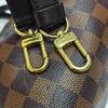 [Pre-Owned] Speedy 25 Checkered Strap Pillow Bag Coated Canvas Shoulder Tote - Very Good #15FF7C6