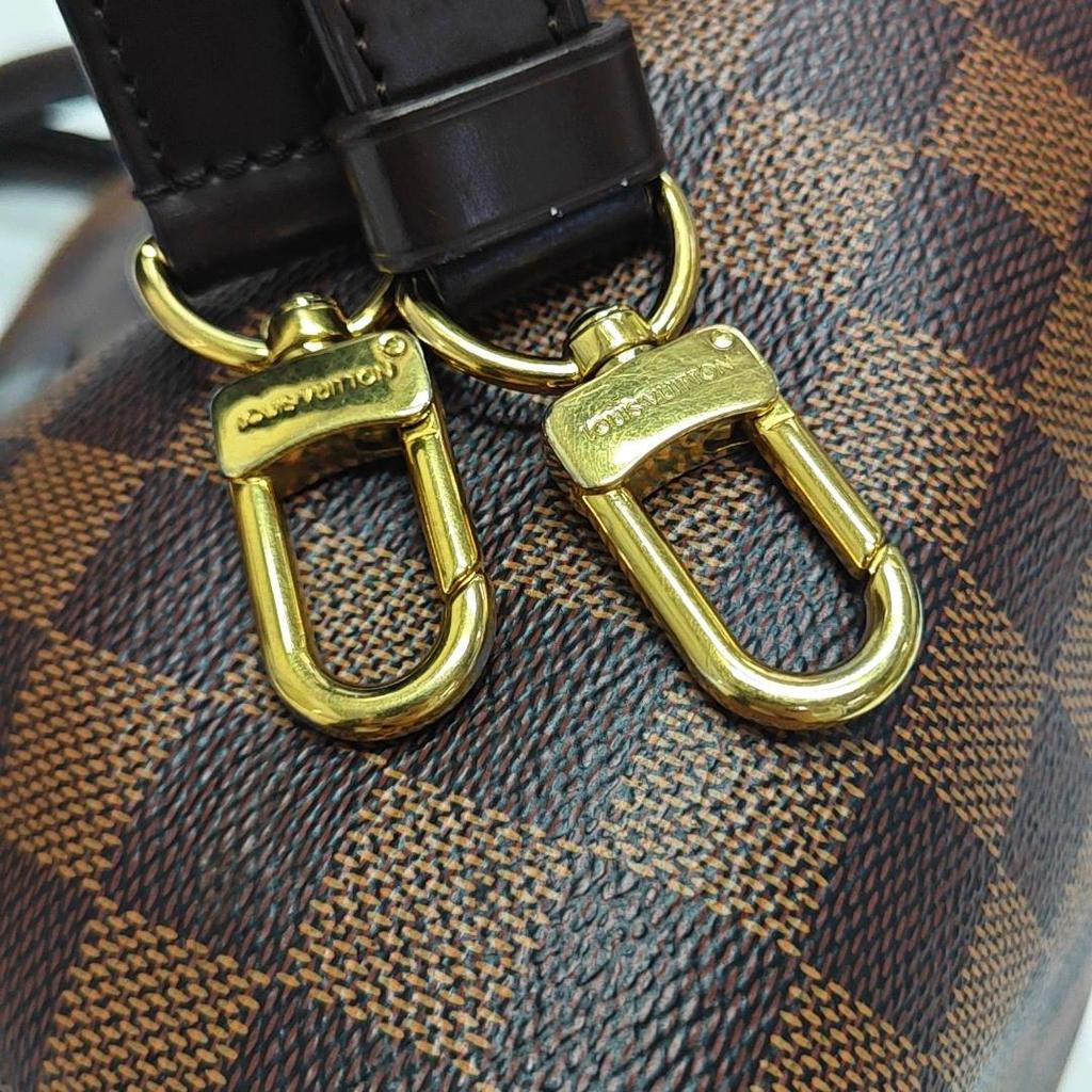 [Pre-Owned] Speedy 25 Checkered Strap Pillow Bag Coated Canvas Shoulder Tote - Very Good #15FF7C6