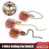 3 Speed Pull Chain Control Brass 4 Wire Iling Fan Switch