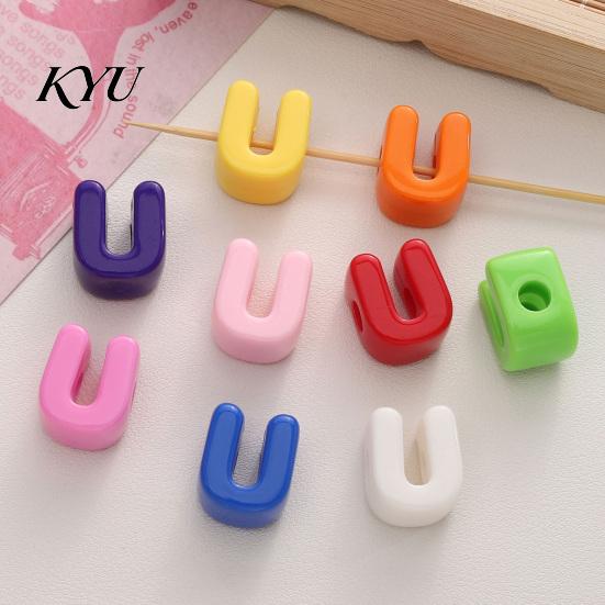 Craft Beads Set 10Pcs DIY Acrylic Bubble Letter Beads, Colorful Large Alphabet for Jewelry Making Crafts Making, Spacer Keychain Bag Charm Custom Word
