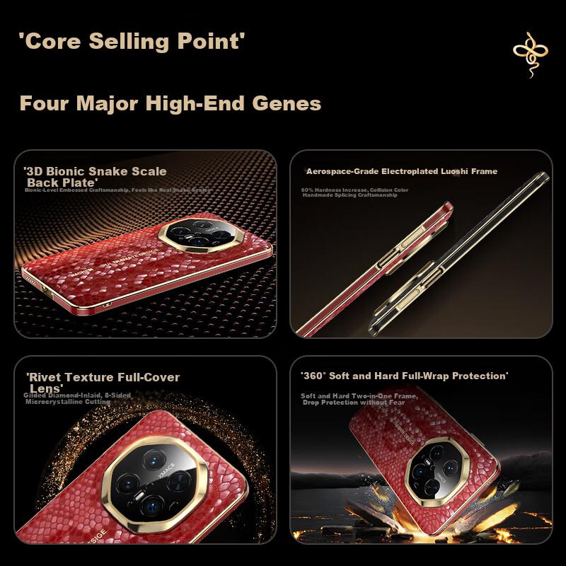 Case for Huawei Mate70RS Phone, Mate70Pro Full Lens Protection, Extraordinary Master - Red
