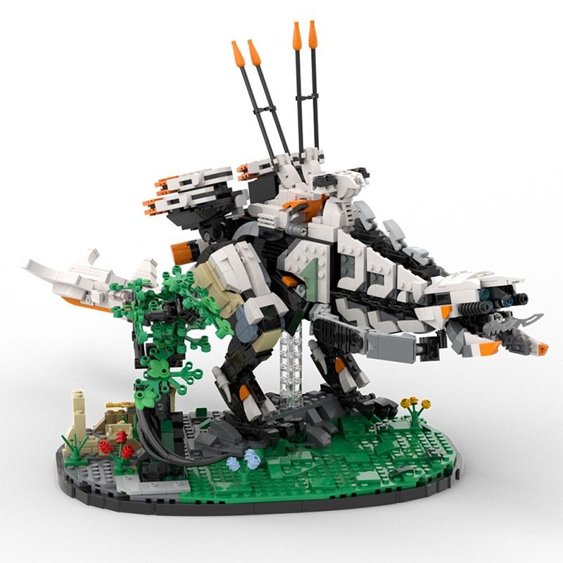 MOC Mechanical Forbidden West Thunderjaw Builiding Blocks Sets Game Horizon Thunder Monster Bricks Toys Children Birthday Gifts