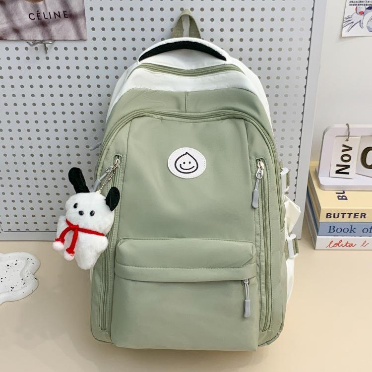 Schoolbag University Campus School Bag Female Korean version Mori small fresh junior high school student solid color simple multi-layer computer 
