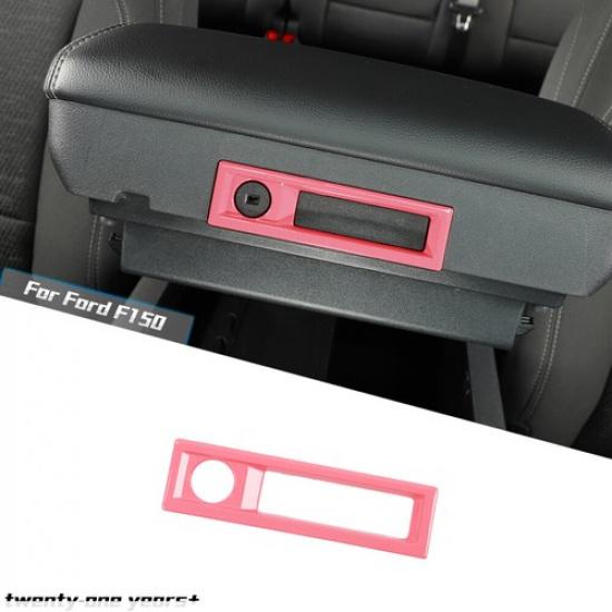 Inner Armrest Box Switch Cover Trim Frame For Ford F150 2021-22 Pink Accessories