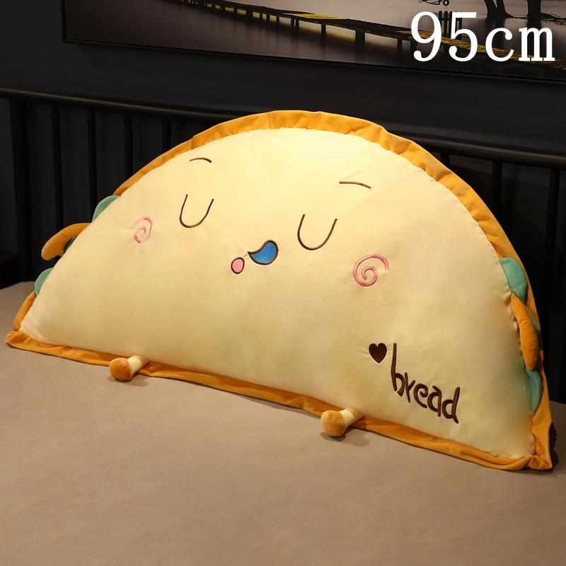 Food Semicircle Toast Cake Plush Toy Cute Bread Stuffed Doll Soft Nap Sleep Pillow Sofa Bed Cushion Creative Birthday Gift 95cm