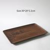 HeMu Black Walnut Whole Wood Rectangular Fruit Tray Living Room Tea Room Reception Snack Plate Restaurant Coffee Shop Service Tr