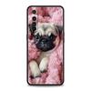 Cute Pug Dog Phone Case For Realme 12 11 10 9 8 5G 7 6 GT5 GT3 GT2 Pro Plus C21 C11 C25 C35 For Realme GT Neo 2 3 3T 5 Cover