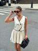 European and American Spring and Summer Casual Suit Sleeveless Vest Vest Top Elastic Short Skirt Sports Two-piece Set