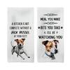 2Pcs Dish Towel Cartoon Dog Bear Pattern Super Water Absorbent Reusable Kitchen Towels Machine Washable Household Cleaning Rags