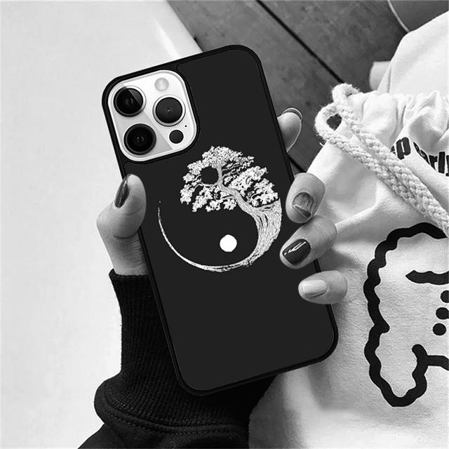 Graffiti Yin Yang Silicon Coque Shell For iPhone 17 Air 15 16 14 13 12 Pro Max 11 Pro Max Plus Phone Case Cover