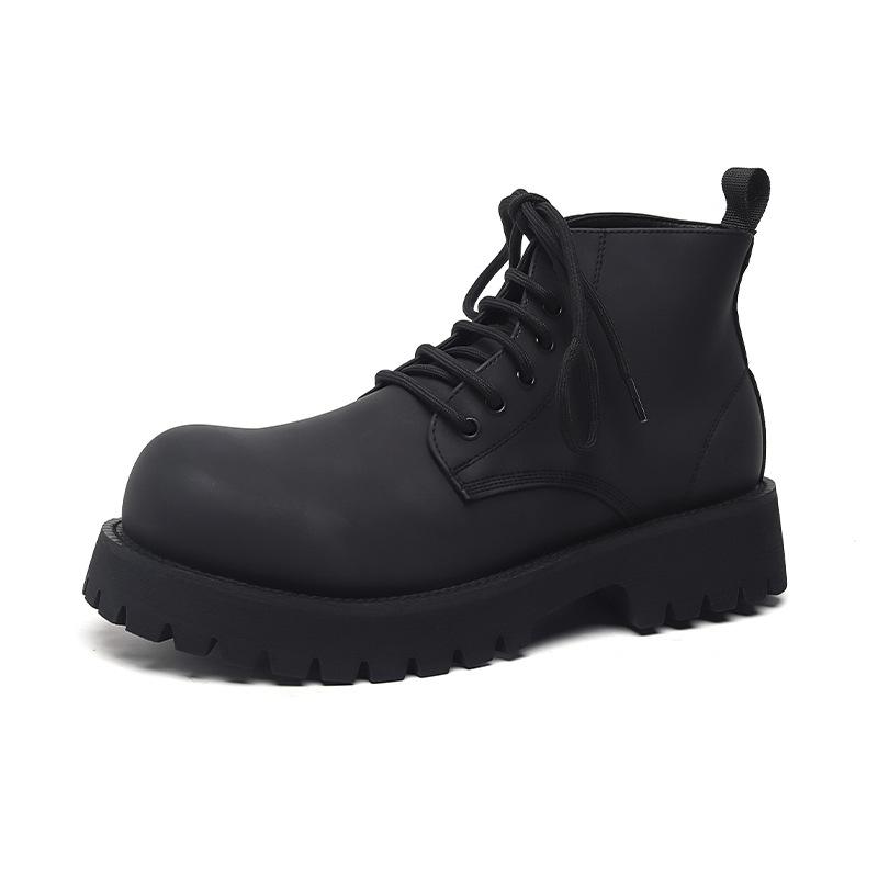 

Ботинки Derby Martin мужские высокие кожаные туфли увеличивающие высоту локомотивные ботинки средняя помощь мальчики головные уборы 8230-A 38 чёрный