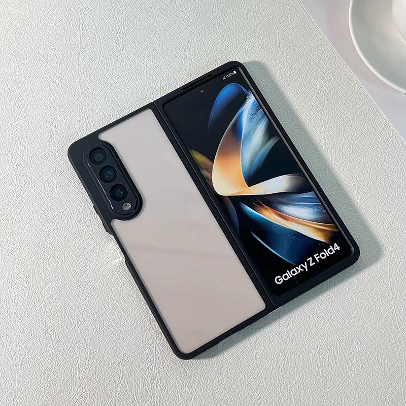 For Samsung Galaxy Z Fold 4 Case Samsung Galaxy Z Fold 5 4 Filp 5 4 Funda Shell Hard Clear PC Soft TPU Protective Back Bumper