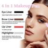 Aisiting 3pcs 4 In 1 Makeup Pen, Touch Up 4-in-1 Makeup Pen Eye Liner, Brow Liner, Lip Liner, Highlighter, Multi-functional Portable Beauty Product