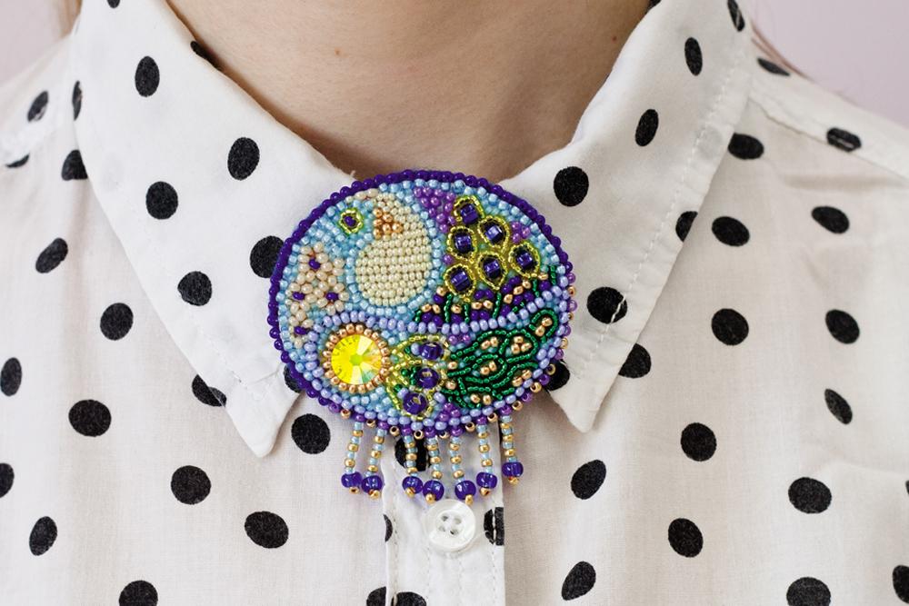 Набор для вышивки бисером украшения на натуральном художественном холсте Абрис Арт Птицы