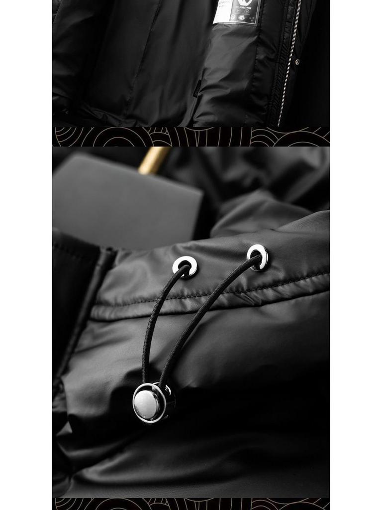 Men's Luxury European Style Thick Down Jacket - Winter Hooded Outerwear for Cold Protection