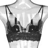 Women Plus Size Vest Crop Wireless Bra Lingerie Sexy V-Neck Underwear Sleepwear
