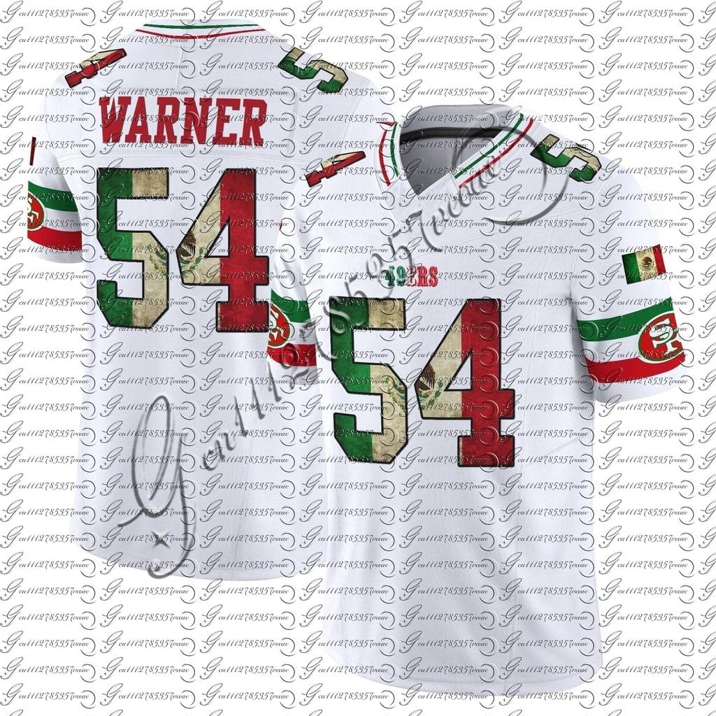 Men San Francisco 49ers Mexico Flag Football Jersey Bosa 97 Montana 16 Rice 80 Lott 42 Warner 54 Sports Shirt Fan Jersey