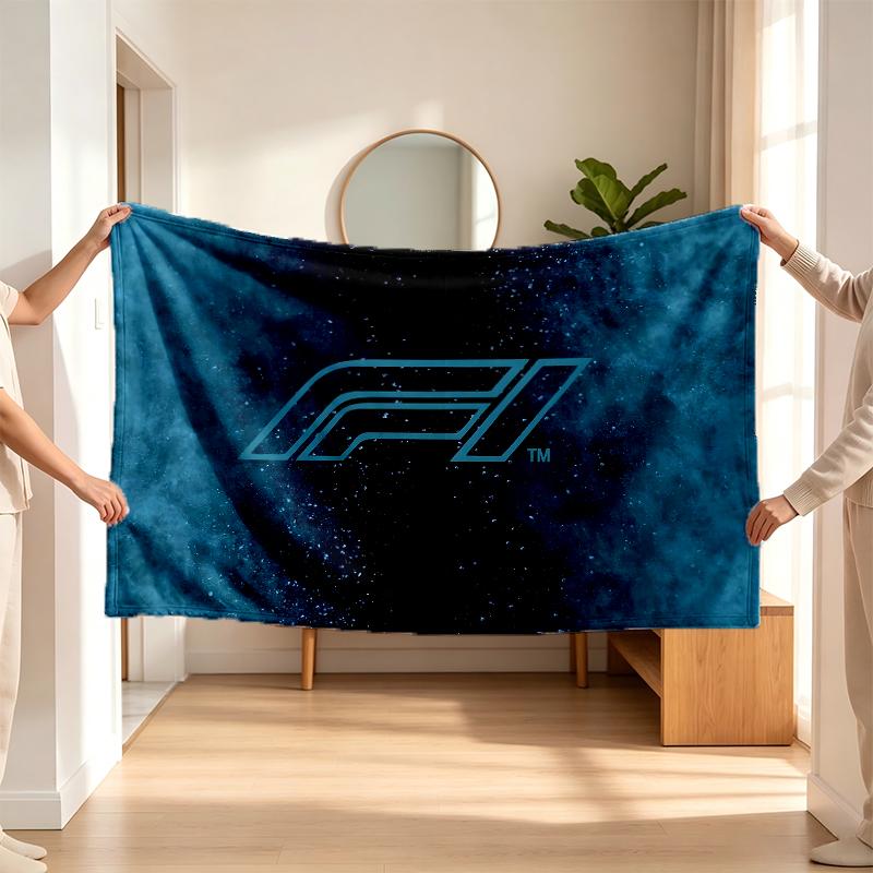 Formula 1 (23) Pătură de flanelă un accent moale pentru dormitor și sufragerie și un cadou confortabil pentru casă