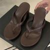 Fashion Eilyken Solid Platform Clip Toe Wedges Women Slippers Fashion High Heels Sandals Summer Flip Flops Slide Shoes