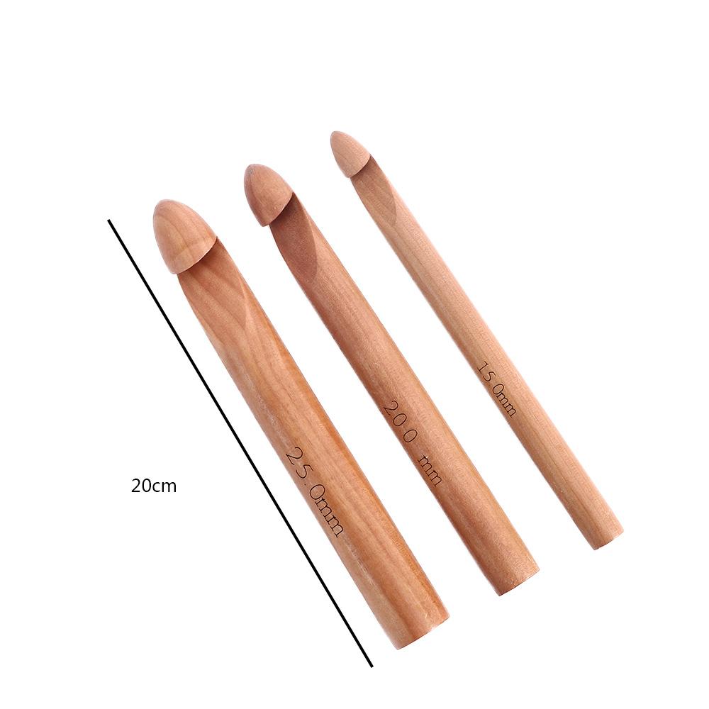 DIY Large Big Size Crochet Arting Wooden Crochet Hook Crochet Kit Knitting Tool Sewing Needles