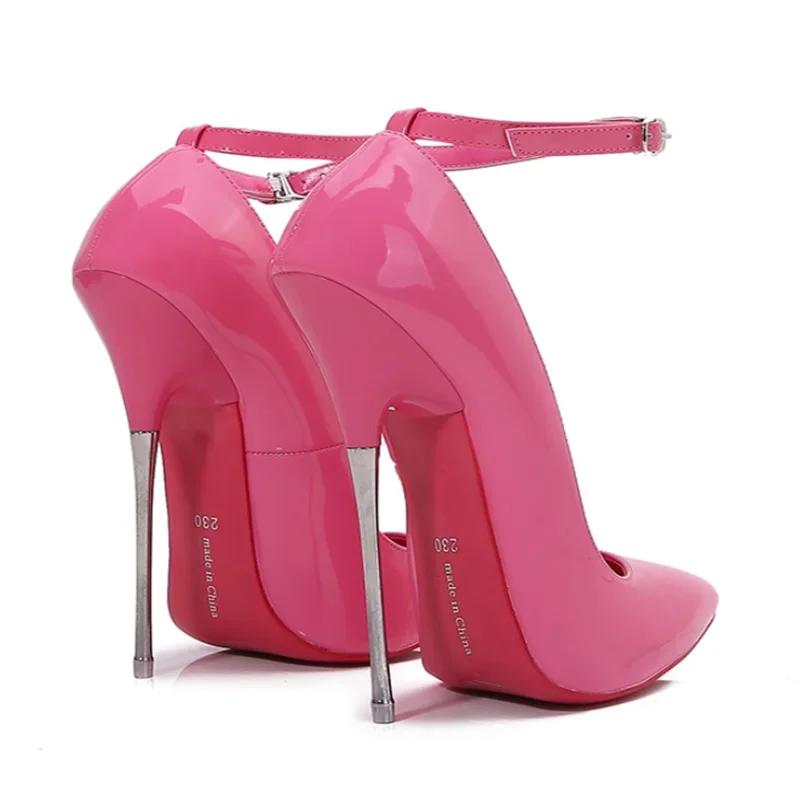 Extrem hohe Absätze, 16 cm, Damen-Pumps mit Metallabsatz, mehrfarbig, hohe Absätze, Schuhe für Damen, Pole Dance, sexy Absätze, Modelshow, große Größe