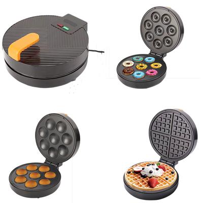 Minimáquina para hacer donas con enchufe europeo, superficie antiadherente, 8 orificios, potente máquina para hacer pan, herramienta de cocina