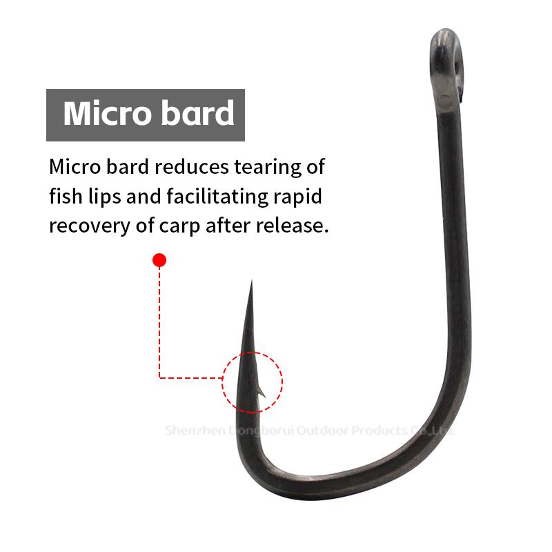 10pcs Carp Fishing Hook Straight Point X Medium Long Shank Size 2 4 6 PTFE Coating-Super Slide For Both Bottom Bait,Wafter And Pop-up Presentations
